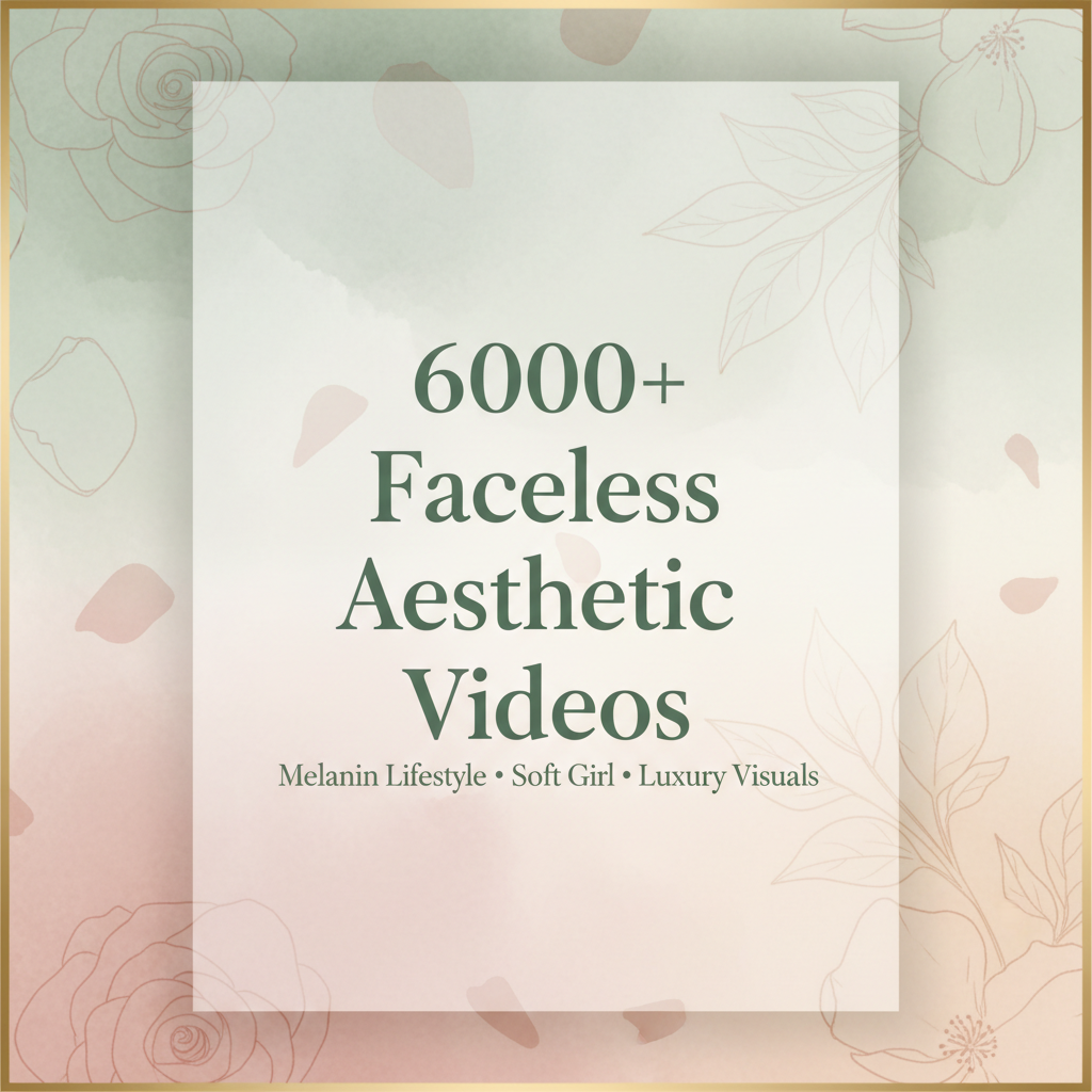 6000+ Faceless Aesthetic Videos - Calm Feminine Cover